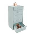 7 Drawer File Cabinet on Wheels Steel Mobile Filing Cabinet with Drawers