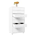 7 Drawer File Cabinet on Wheels Steel Mobile Filing Cabinet with Drawers