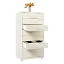 7 Drawer File Cabinet on Wheels Steel Mobile Filing Cabinet with Drawers