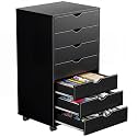 7 Drawers Mobile File Cabinet, Printer Stand Storage Cabinet