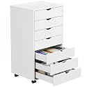 7 Drawers Mobile File Cabinet, Printer Stand Storage Cabinet
