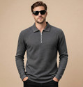 7 Heavens Self Design Men Zip Neck