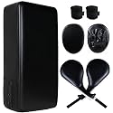 7 in1 Taekwondo Kick Pad Set, Boxing Training Equipment, Martial Art Kicking Pad, PU Leather Boxing Focus Pad, Target Punching Pads and Hand Wraps for Karate, Sparring, MMA, Muay Thai