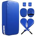 7 in1 Taekwondo Kick Pad Set, Boxing Training Equipment, Martial Art Kicking Pad, PU Leather Boxing Focus Pad, Target Punching Pads and Hand Wraps for Karate, Sparring, MMA, Muay Thai