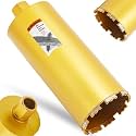 7 Inch Concrete Core Drill Bit, 14" Drilling Depth, 1-1/4"-7 Thread Core Bits for Concrete with Rebar, Masonry, Brick Block and Stone, Wet Coring