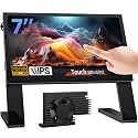 7 inch IPS LCD Display with Capacitive Touch Screen 1024x600 HDMI Monitor for Raspberry Pi 5/4B/3B+/3B/B+, Built-in Dual Speakers, Supports DAC/DAC PRO/AMP/AMP PRO and Raspberry Pi Hats