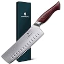 7 Inch Japanese Nakiri Knife 10Cr15MoV High Carbon Stainless Steel