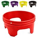 7 inch Solid Planting Grow Rings | 12 Pack Red | One-Piece Design for Deep Root Watering Veggies, Herbs & Flowers | Mulch & Soil Barrier | Deter Slugs and Cutworms | Heavy Duty | Made in USA