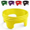 7 inch Solid Planting Grow Rings | 6 Pack Yellow | One-Piece Design for Deep Root Watering Veggies, Herbs & Flowers | Mulch & Soil Barrier | Deter Slugs and Cutworms | Heavy Duty | Made in USA