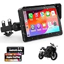 7-Inch Wireless Motorcycle Carplay GPS Navigation System with Apple Carplay and Android Auto, Portable Moto Car Play Screen, Navigation, Siri, Google Assistant.