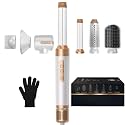 Blow Dryer Brush Set 5 in 1, Low Heat Hair Care Hot Air Styler Negative Ion Air Curling Wrap Air Curler, Round Brush Blow Dryer Curling Iron Hair Styling Tools Gift for Dry,Volumize,Straight,Curl