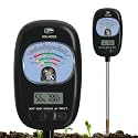 7-in-one Soil Test Kit, Soil Moisture Meter/PH Meter/Sunlight Intensity/Fertility Soil Tester, LCD Display Air & Soil Hygrometer Temperature for Hous Plants Garden, Farm, Lawn Care Moisture Meter