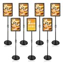 7 Pack 8.5*11 Sign Holder Stand w/ Safety Corner, Standing, Black