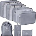 7 pc / 6 pc Travel Oraganizer Packing cubes kit, Sapace Saver Multi use Bag for Men and Women, Clothes packing cubes for travel, Cupboard Oraganizer cubes (7 pc-GREY)