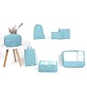 7 pc / 6 pc Travel Oraganizer Packing cubes kit, Sapace Saver Multi use Bag for Men and Women, Clothes packing cubes for travel, Cupboard Oraganizer cubes (7 pc-SKY BLUE OXFORD)
