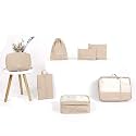 7 pc / 6 pc Travel Oraganizer Packing cubes kit, Sapace Saver Multi use Bag for Men and Women, Clothes packing cubes for travel, Cupboard Oraganizer cubes (7 pc-CREAM OXFORD)