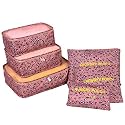 7 pc / 6 pc Travel Oraganizer Packing cubes kit, Sapace Saver Multi use Bag for Men and Women, Clothes packing cubes for travel, Cupboard Oraganizer cubes (6 POUCH-LEAPORD)