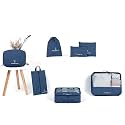7 pc / 6 pc Travel Oraganizer Packing cubes kit, Sapace Saver Multi use Bag for Men and Women, Clothes packing cubes for travel, Cupboard Oraganizer cubes (7 pc-BLUE OXFORD)