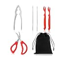 7 Pcs Crab Tool for Eating, Crab Crackers and Tools Set with Crab Leg Cracker Tool, Seafood Kit for Home, Restaurants, Picnics, Gifting