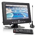 7” Small Portable TV with Antenna,Rechargeable Battery with Stand