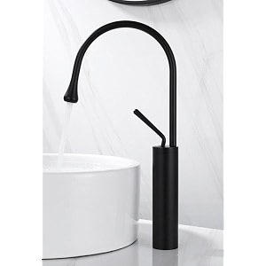 7 star premium designer table top taps with hot and cold 2 inlet black
