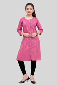 7 tiara girls striped straight kurta