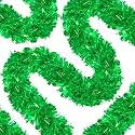 70 Ft Christmas Tinsel Garland Metallic Tinsel Twist Garland Glitter Christmas Tree Hanging Decorations for New Year Party Birthday Holiday Indoor Outdoor Supplies (Green)