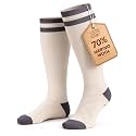 70% Merino Wool Compression Knee High Socks For Women Men, 15-20 mmHg