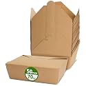 70 oz Large Take Out Food Containers 50 Pack, Paper To Go Box #3