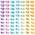 70 Pcs Mini Resin Axolotl, Tiny Axolotl Miniature Figures Toy Mini Axolotl Charm Ornament for Fairy Garden Landscape Aquarium Birthday Christmas Party Decoration (7 Colors)