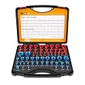 70 Pcs Nut and Bolt Thread Checker, 37 SAE 33 Metric Detachable Gauge Set