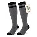 70% Unisex Merino Wool Compression Socks 15-20 mmHg Knee High Comfort