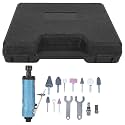 AT - 7033KB Air Die Grinder, Pneumatic Grinding Machine Kit, Professional Polishing Cutting Tool with 10 Grinding Heads, Aluminum Alloy Body for, Hardware, Stone, Jewelry, Ci
