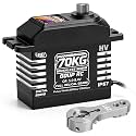 70KG Brushless Digital Servo IP67 Waterproof for 1/8 1/10 1/12 RC Buggy Truck Car, High Torque HV 5.0‑8.4V 180° Full Helical Gear Servo with 25T Metal Servo Horn