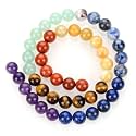 70pcs Adabele Natural Multiple Gemstone Amethyst Lapis Lazuli Sodalite Aventurine Tiger Eye Yellow Jade Red Jasper 10mm Round Chakra Stone Beads