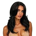 70s Brown Highlight Disco Wig Farrah Fawcett