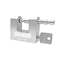 71/60KD-3SK Stainless Steel D-Shaped Heavy Duty Padlock with Key for Garage Door, Containers, Shed and Warehouse (2-3/4 inch, Keyed Different - 3 Stainless Steel Keys)
