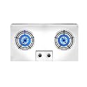 71Cm Built-In Gas Cooktop,2 Burners Stainless Steel Gas Hob Cooker,With Shaped Windproof Pot Rack And Anti-Scalding Reminder (B NG) (A LPG)
