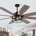 72" Farmhouse Ceiling Fans with Lights and Remote Control