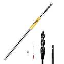 72" Flexible Installer Drill Bit for Pulling Wires in Walls, Ceilings, and Sidewalks, 9/16" Auger with Screw Point & Fish Eye, 3/16" 3-Flat Shank for Wood & Conduits, with Wire Puller & Storage Tube