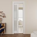 Pocket Door,1-Lite Frosted Glass Doors,Solid Door,18 x 80 Door