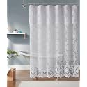 72 Inch Gothic Shower Curtain with Valance. SH White 72