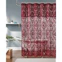 72 Inch Gothic Shower Curtain with Valance. SH Burgundy 72