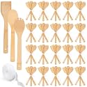 72 Pcs Bamboo Spatula Spoon Wood Kitchen Cooking Utensil, Various