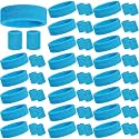 72 Pcs Neon Sweatband for Kids 24 Headband 48 80s Wristband