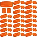 72 Pcs Neon Sweatband for Kids 24 Headband 48 80s Wristband