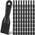 72 Pcs Plastic Putty Knife 2" Flexible Putty Knife Scraper, Black