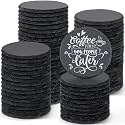 72 PCS Round Slate Drink Coasters Bulk for Laser Engraving Blanks