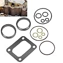 72468 Turbo Mounting Gasket Set & 7.3L Powerstroke Diesel Turbo Pedestal Yellow O-Ring Seal Gaskets F4TZ-6N653-A F4TZ-6N653-B Compatible with Ford 1994-2003 7.3L Powerstroke Diesel