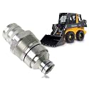 7246802 AT406475 Hydraulic Female Flat Face Quick Coupler Skid Steer Φ48mm Thread, Compatible with Bobcat John Deere Skid Steer Loader 318E 319E 320E 323E 326E 328E 329E 332E
